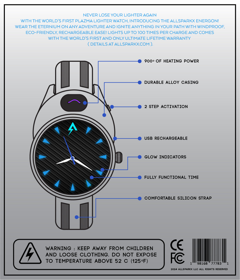 Energon Carbon Dreams Edition Plazma Lighter Watch